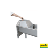 Schnellablauf-Trog, Edelstahl, 1,40 m, 100 l, Modell 6714, für Wandmontage, mit Stopfenhalter