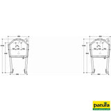 Schnellablauf-Trog 2,30 m (160 l) Modell 6223 für Wandmontage, Edelstahl