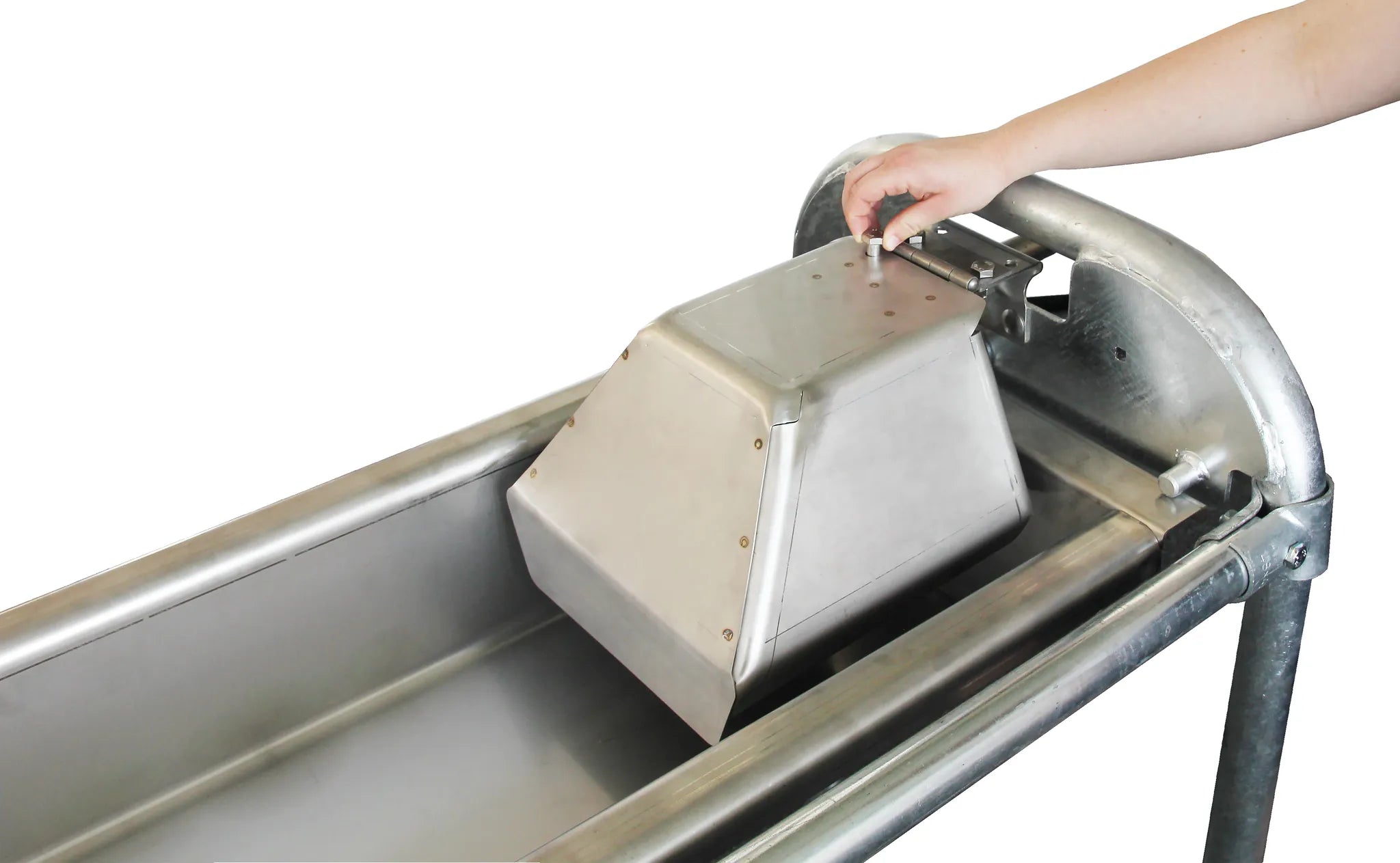 Flachschwenk-Trog 1,0 m - Inhalt 35 l für Bodenmontage, Wanne und