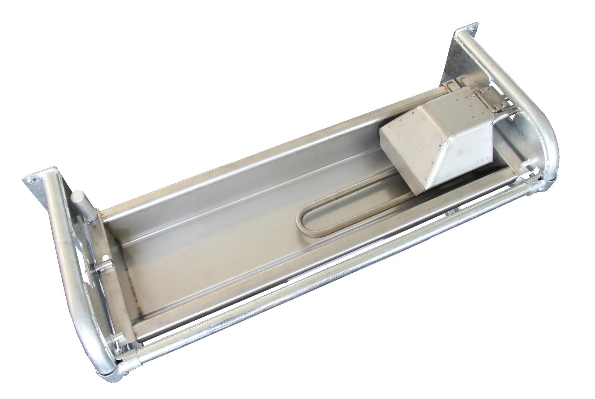 Flachschwenk-Trog 2,5 m - Inhalt 90 l für Bodenmontage, Wanne und