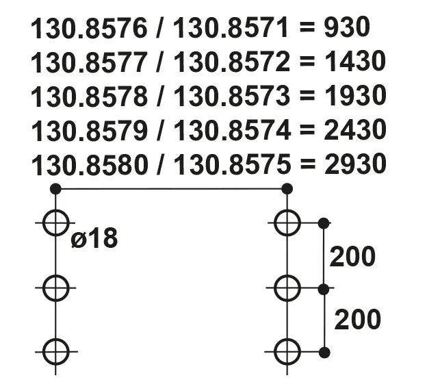 Flachschwenk-Trog 3,0 m - Inhalt 105 l für Bodenmontage, Wanne und Konsolen