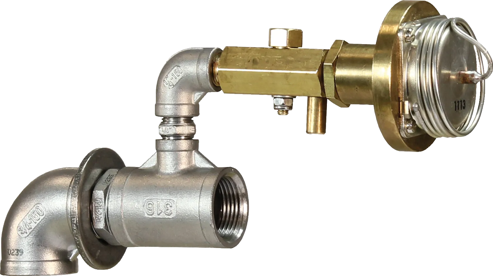 Frostschutzwächter mit Thermostatventil für Schnellablauftrog, Anschluss 3/4"