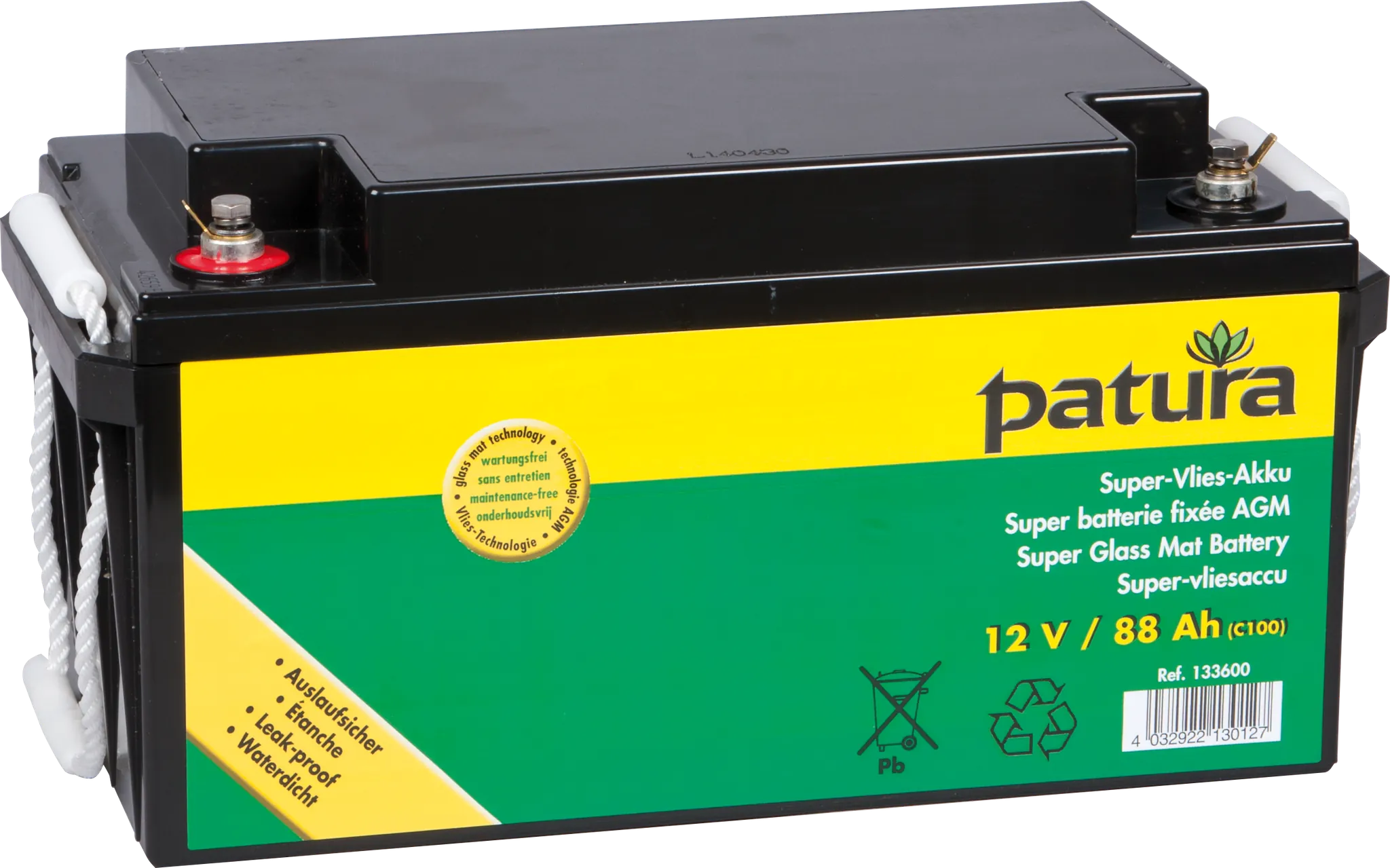 Super-Vlies-Akku 12 V / 88 Ah C100 wartungsfreie Vliesbatterie