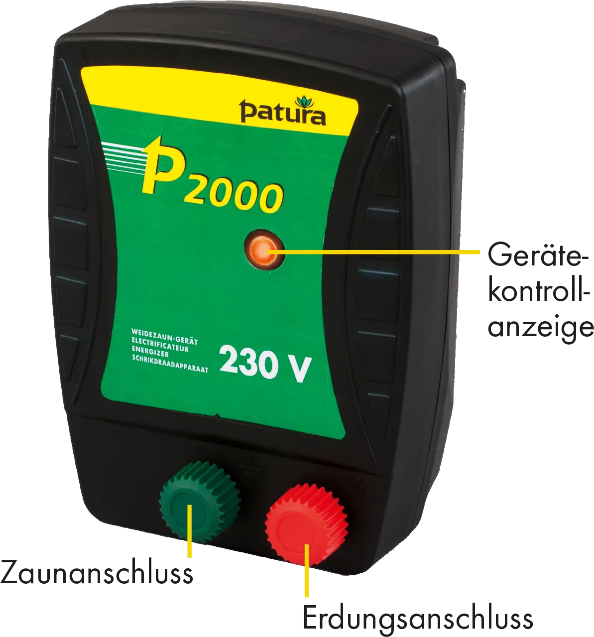 P2000, Weidezaun-Gerät für 230 V Netzanschluss