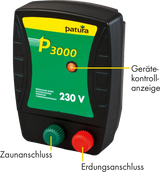 P3000, Weidezaun-Gerät für 230 V Netzanschluss