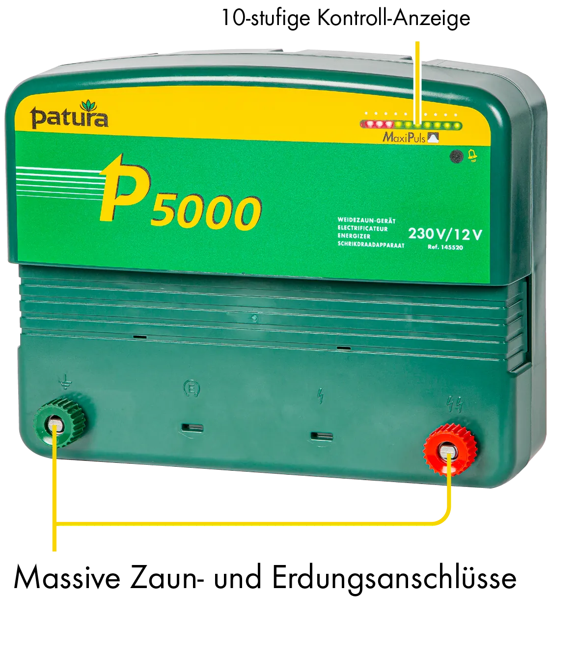 P5000, Weidezaun-Kombigerät, 230V/12V mit MaxiPuls-Technologie