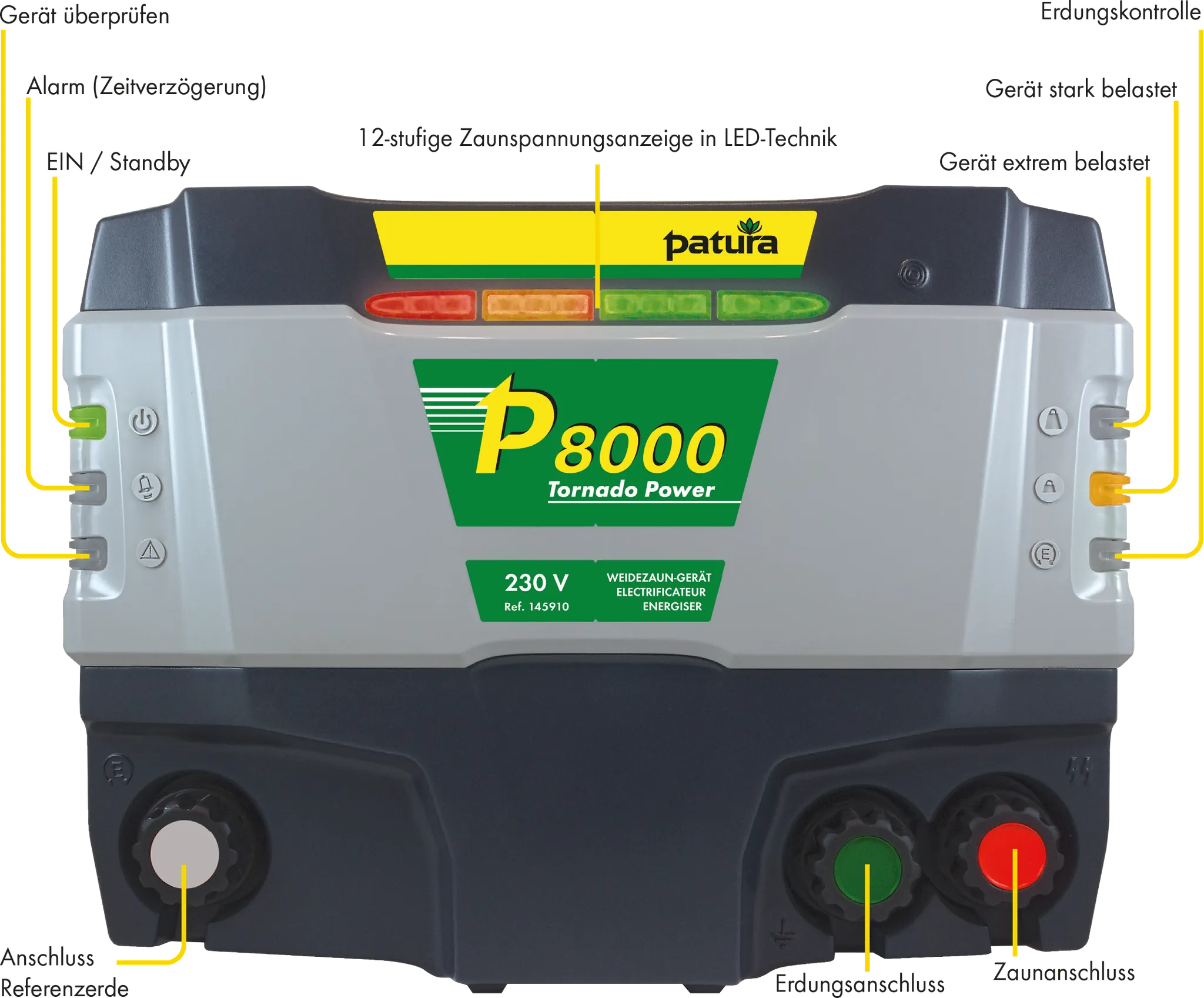 P8000 Tornado Power 230V Netzgerät, 15 Joule