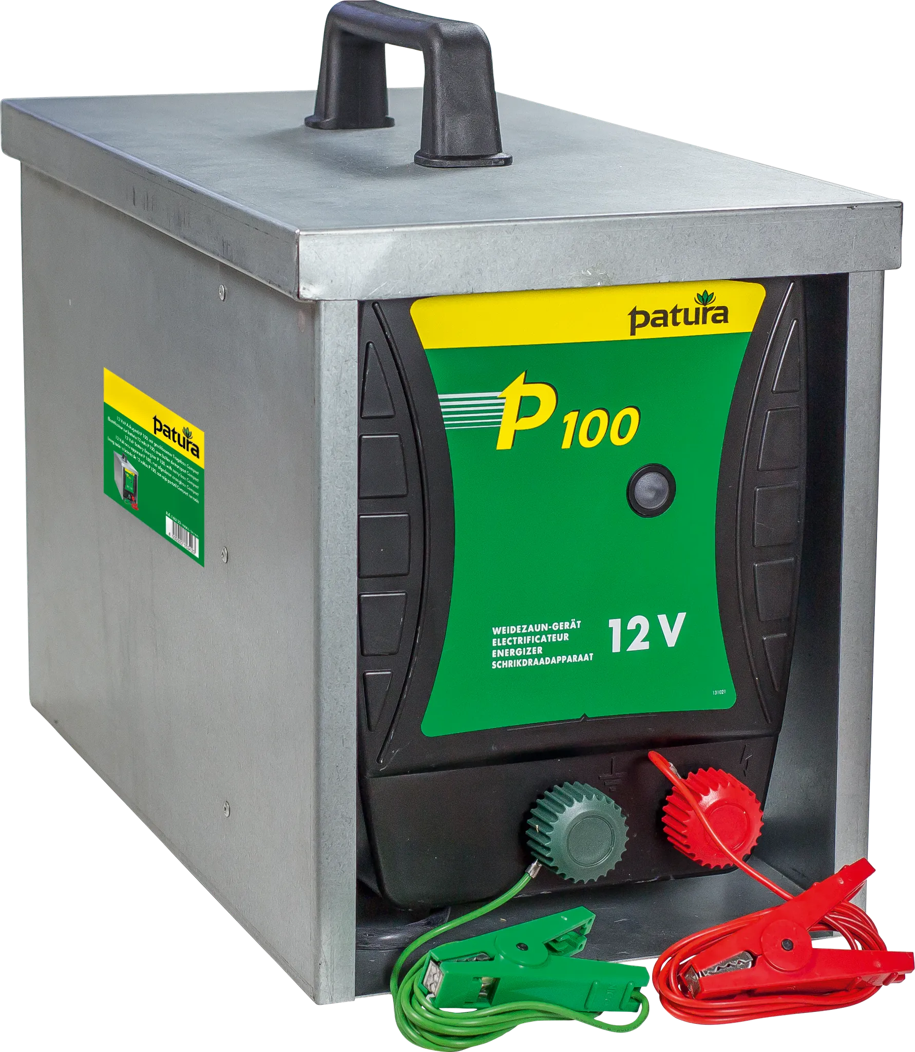 P100, Weidezaun-Gerät für 12 V Akku mit geschlossener Tragebox Compact