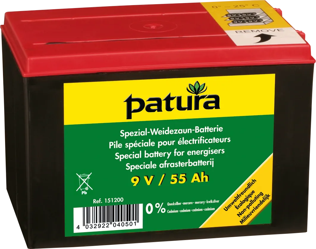 Spezial Weidezaun-Batterie 9 V / 55 Ah