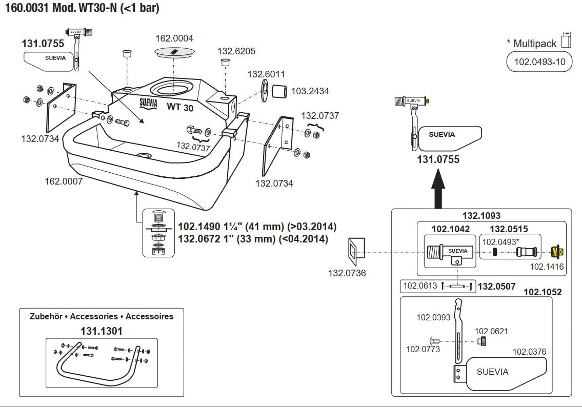 Laufstall- und Weidetränke Mod. WT30-N Niederdruckventil