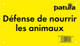 Warnschild, Tiere füttern verboten, Kunststoff -französisch-
