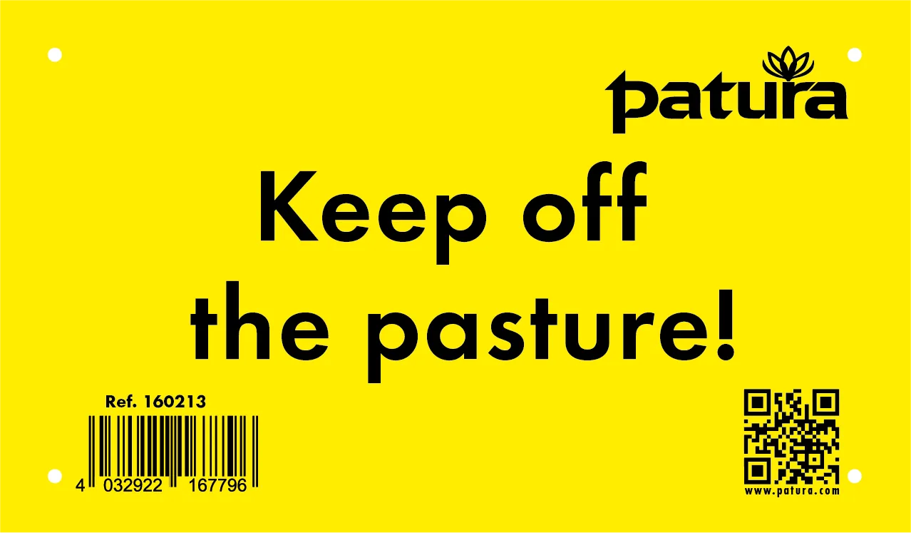 Warnschild "Weide betreten verboten" Kunststoff -englisch-