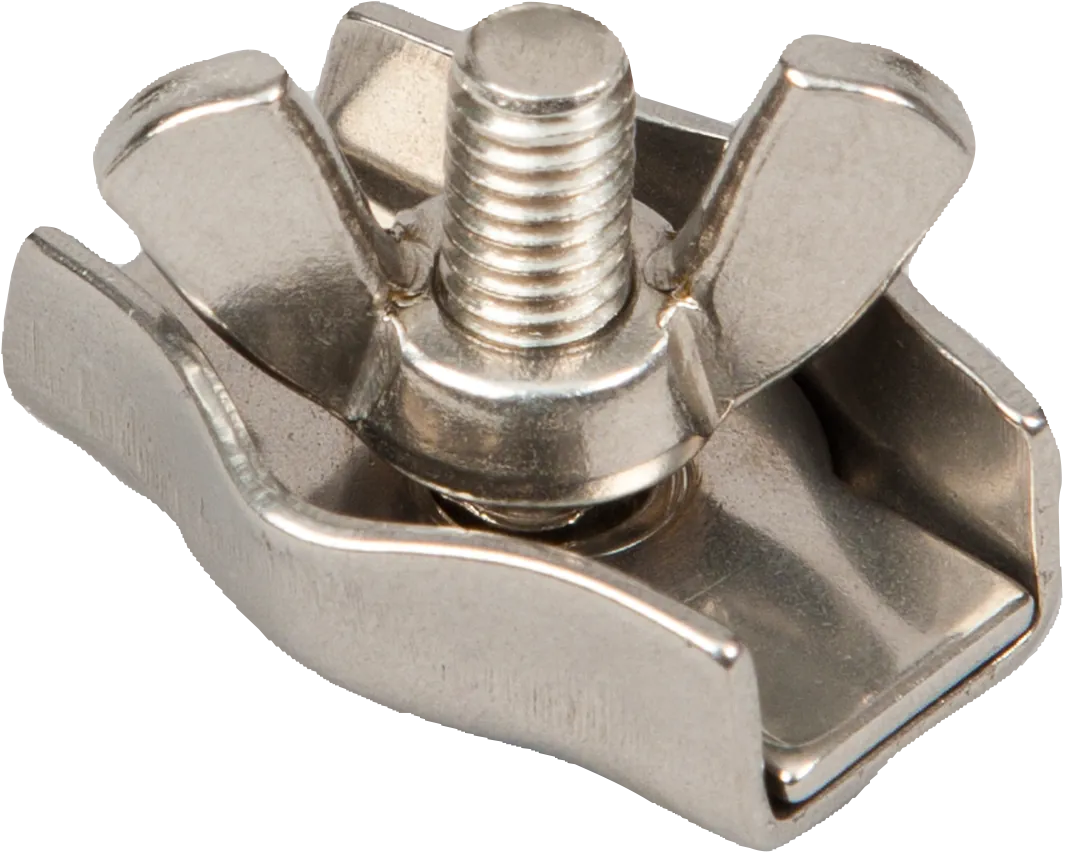Seilklemme Edelstahl mit Flügelmutter für Seile bis 6 mm