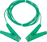 Erdstab-Verbindungskabel 3 m, grün mit Edelstahl-Klemmen