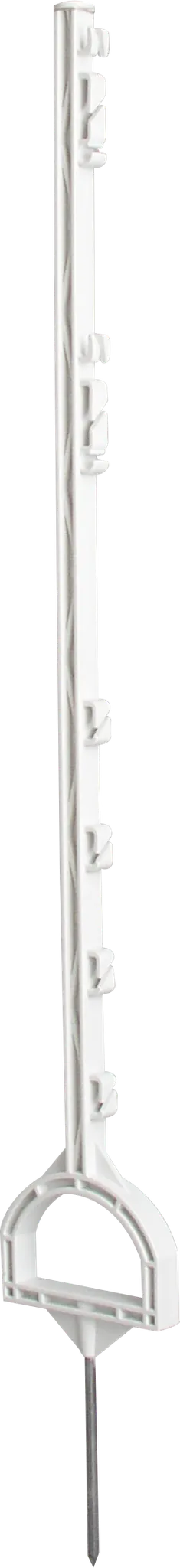 Steigbügelpfahl, 1,15 m, weiß, mit Steigbügelfußtritt (10 Stück / Pack)