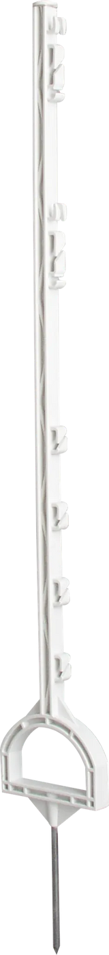 Steigbügelpfahl, 1,15 m, weiß, mit Steigbügelfußtritt (10 Stück / Pack)