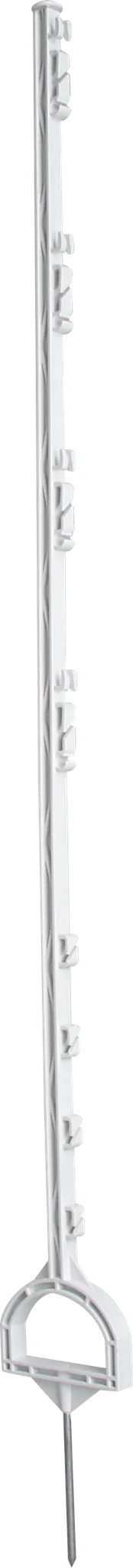 Steigbügelpfahl, 1,55 m, weiß, mit Steigbügelfußtritt (10 Stück / Pack)