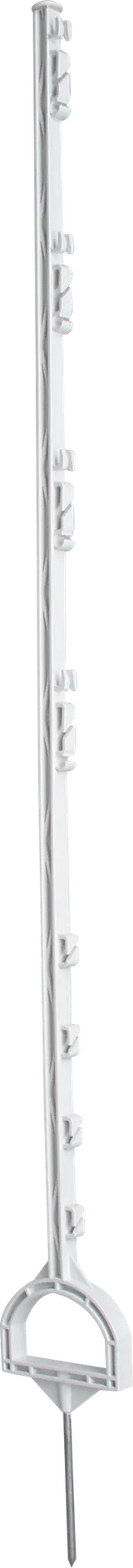 Steigbügelpfahl, 1,55 m, weiß, mit Steigbügelfußtritt (10 Stück / Pack)