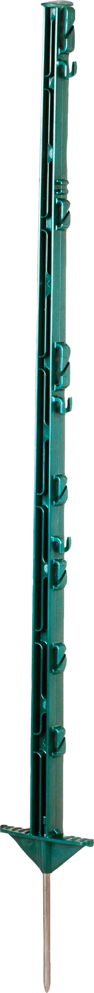 Kunststoffpfahl 1,05 m, 7 Drahthalter + 2 Seilhalter, grün (10 Stück / Pack)