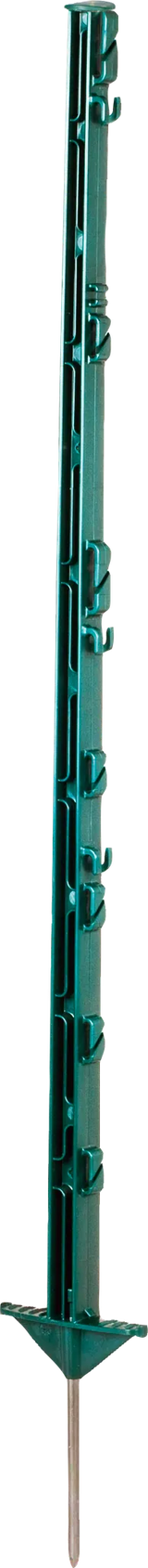 Kunststoffpfahl 1,05 m, 7 Drahthalter + 2 Seilhalter, grün (10 Stück / Pack)