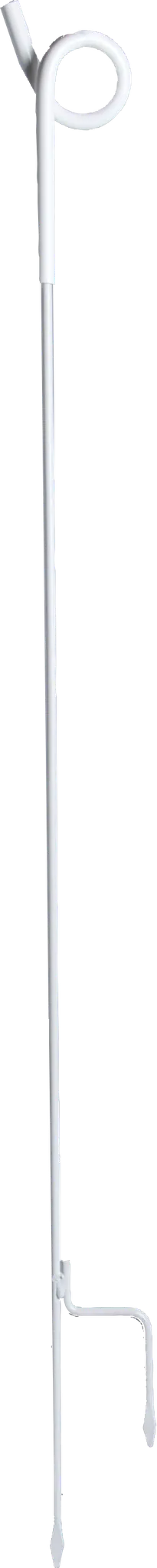 Federstahlpfahl mit Ösenisolator, 1,07 m mit Stopfen und Trittstufe