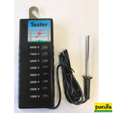 Zaunprüfer, 8-stufig, 1000–8000 V, 1,40 m Kabel, neutrale Ausführung