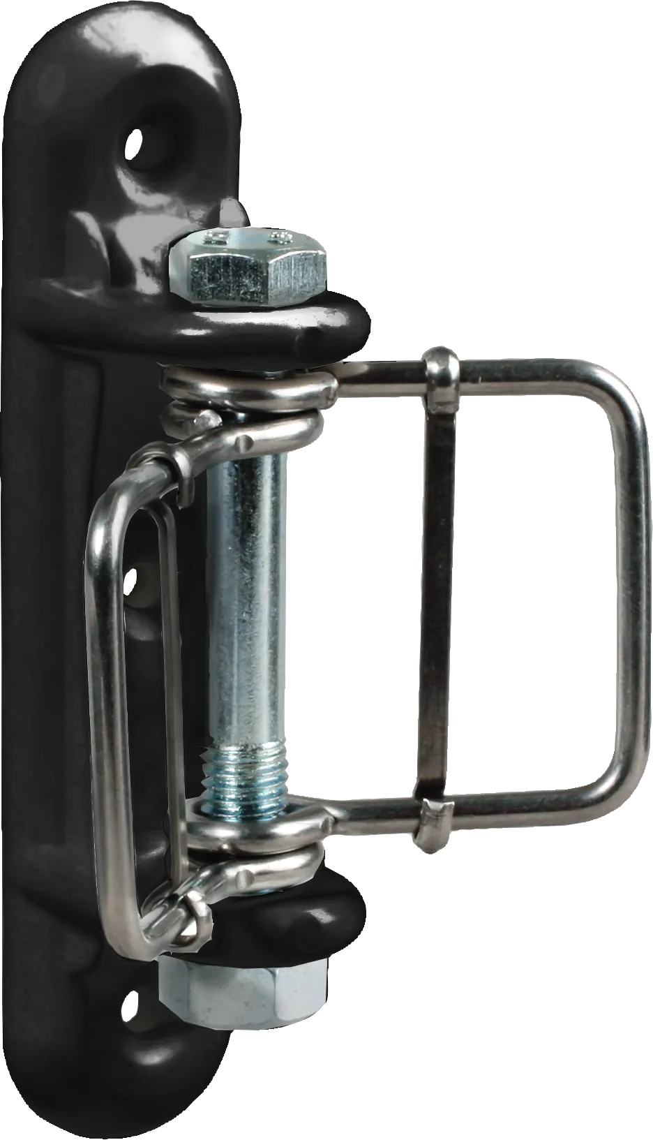 Breitband-Eckisolator, mit 2 Bügel schwarz, für 40 mm Band (3 Stück / Pack)