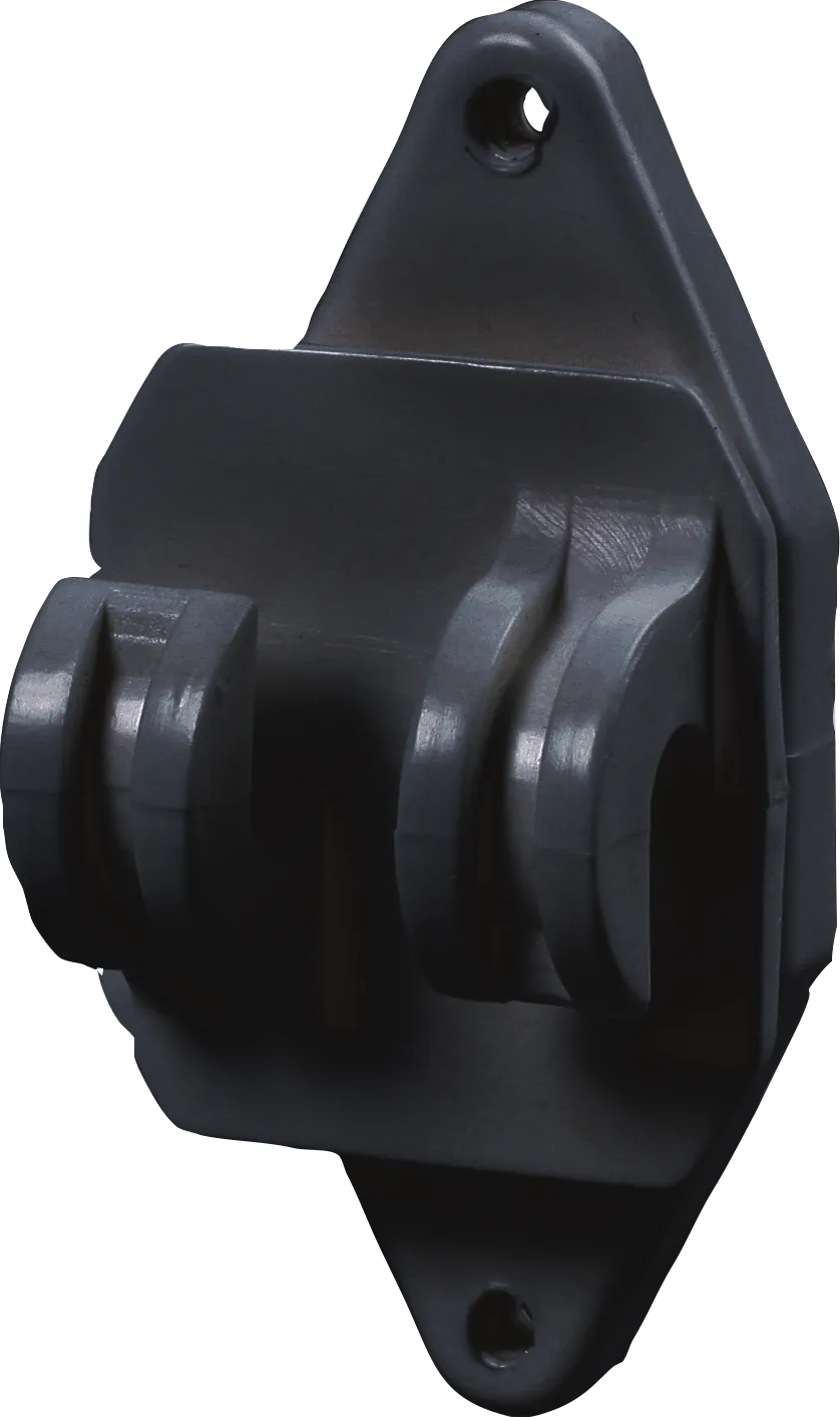 Festzaun-Isolator, schwarz, für Seil und HippoWire (25 Stück / Pack)