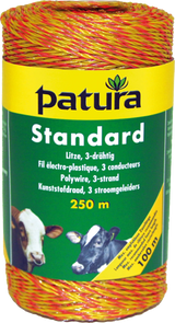 Standard Litze, 3 Niro 0,16 mm, gelb-orange, 250 m Rolle