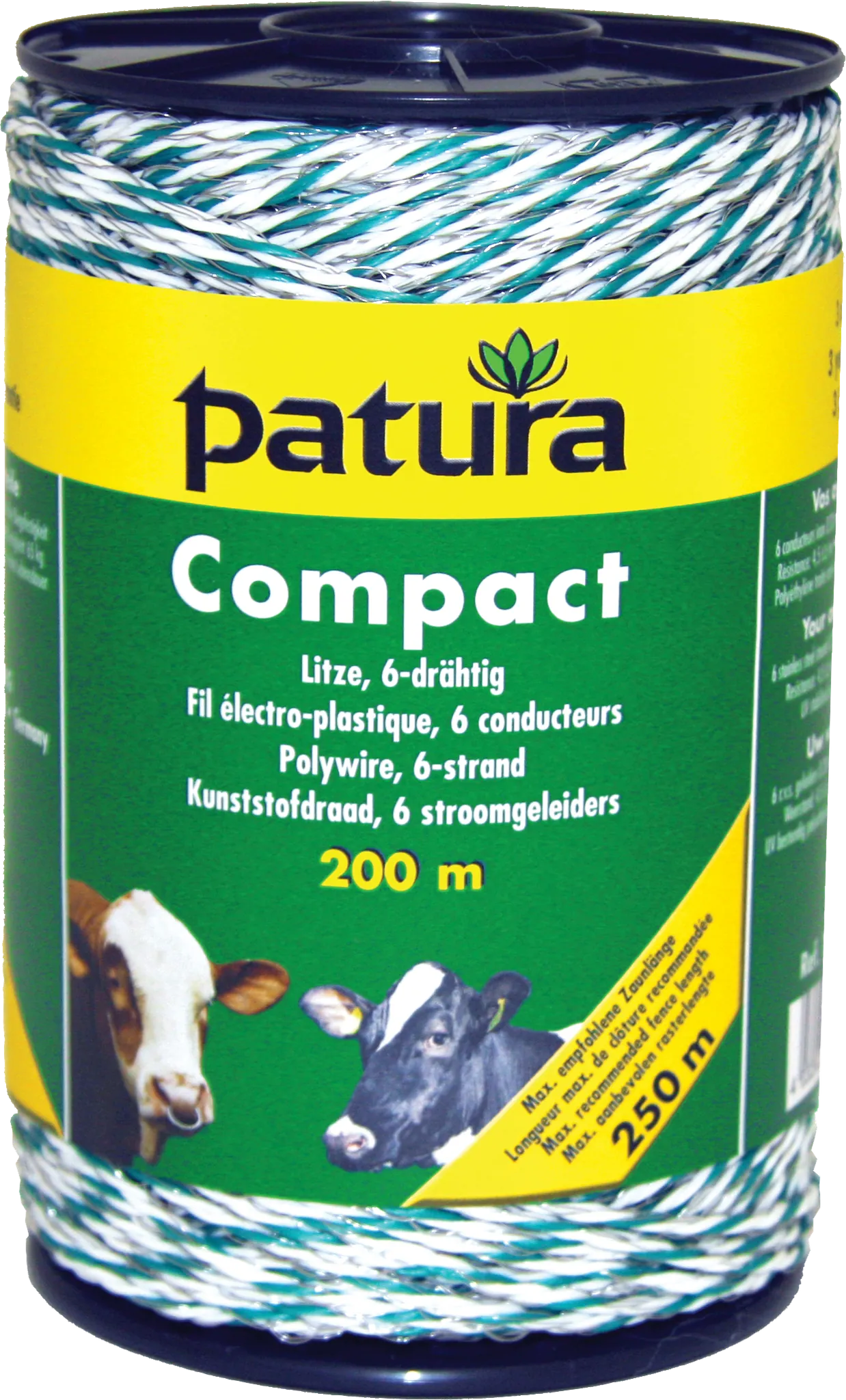 Compact Litze, 200 m Rolle 6 Niro 0,20 mm, weiss-grün