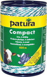 Compact Litze, 400 m Rolle 6 Niro 0,20 mm, weiss-grün