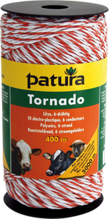 Tornado Litze, 400 m Rolle, weiss-orange 5 Niro 0,20 mm, 1 Cu 0,30 mm