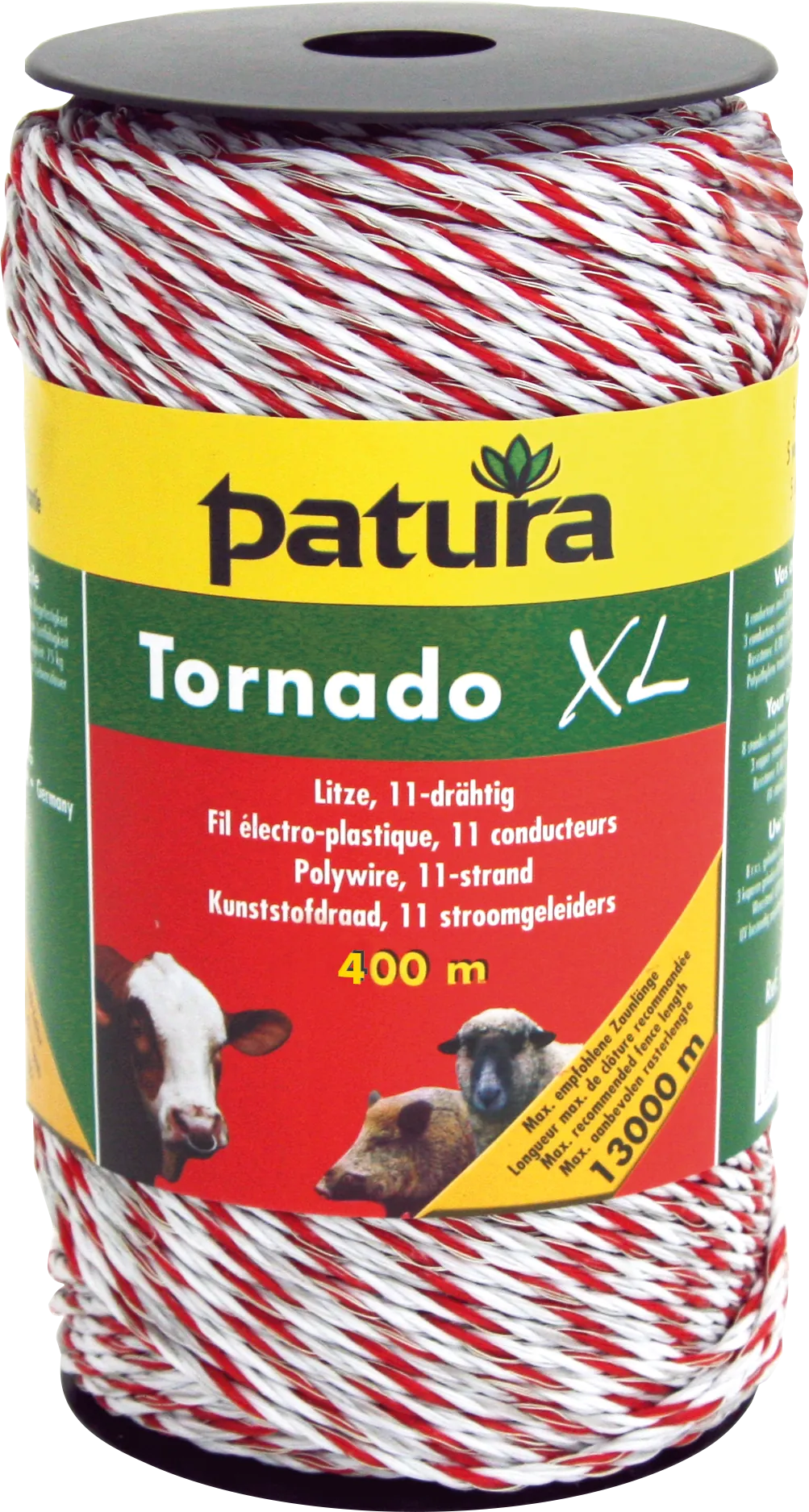 Tornado XL Litze, 400 m Rolle 8 Niro 0,20 mm, 3 Cu 0,30 mm, weiss-rot