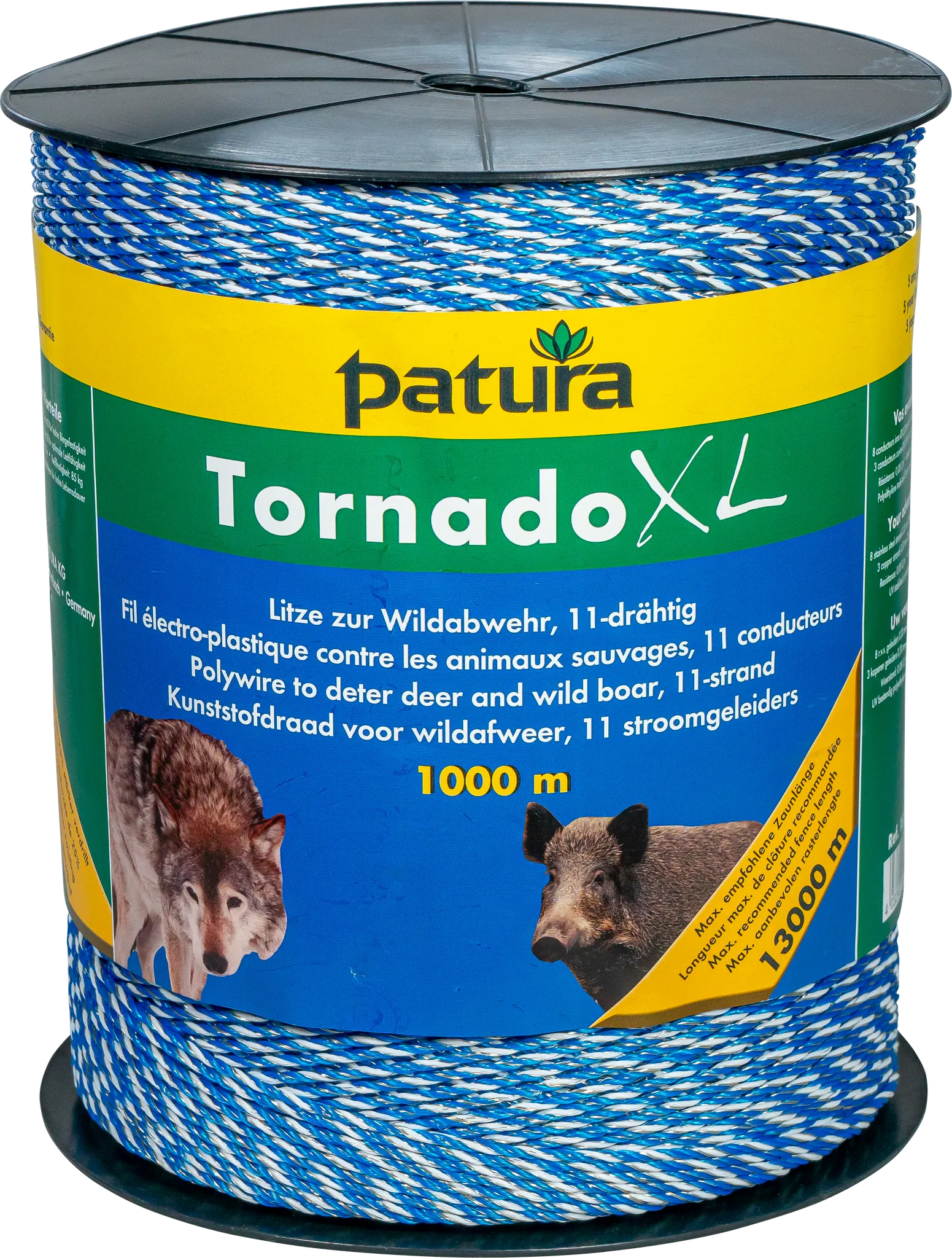 Tornado XL Litze, 1000 m Rolle 8 Niro 0,20 mm, 3 Cu 0,30 mm, blau-weiß