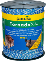 Tornado XL Litze, 1000 m Rolle 8 Niro 0,20 mm, 3 Cu 0,30 mm, blau-weiß