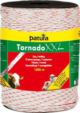 Tornado XXL Litze, 1000 m Rolle geflochtene Litze, weiss-rot