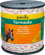 Tornado Seil, 500 m Rolle, weiss-orange 5 Niro 0,20 mm, 1 Cu 0,30 mm