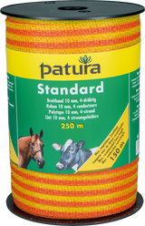 Standard Breitband 10mm, 250 m Rolle 4 Niro 0,16mm, gelb-orange