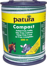 Compact Breitband 10 mm, 200 m Rolle 6 Niro 0,16 mm, weiss-grün