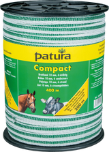 Compact Breitband 10 mm, 400 m Rolle 6 Niro 0,16 mm, weiss-grün