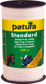 Standard Breitband 10mm, 200 m Rolle 4 Niro 0,16mm, weiss