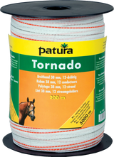 Tornado Breitband 12,5 mm, 200 m Rolle 4 Niro 0,20mm, 1 Cu 0,30mm, weiss-orange