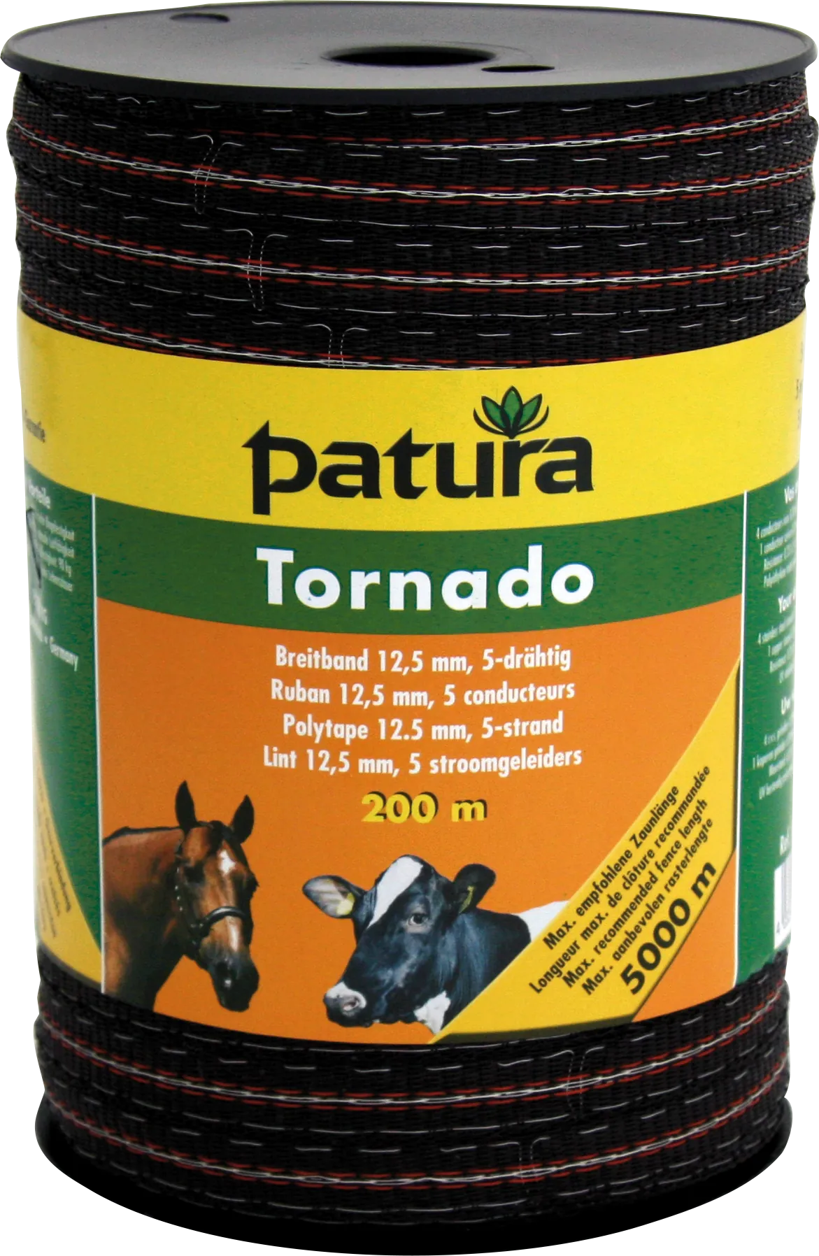 Tornado Breitband 12,5 mm, 200 m Rolle 4 Niro 0,20mm, 1 Cu 0,30mm, braun-orange