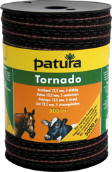 Tornado Breitband 12,5 mm, 200 m Rolle 4 Niro 0,20mm, 1 Cu 0,30mm, braun-orange