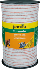 Tornado Breitband 12,5 mm, 400 m Rolle 4 Niro 0,20mm, 1 Cu 0,30mm, weiss-orange