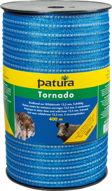 Tornado Breitband 12,5 mm, 400 m Rolle 4 Niro 0,20 mm, 1 Cu 0,30 mm, blau