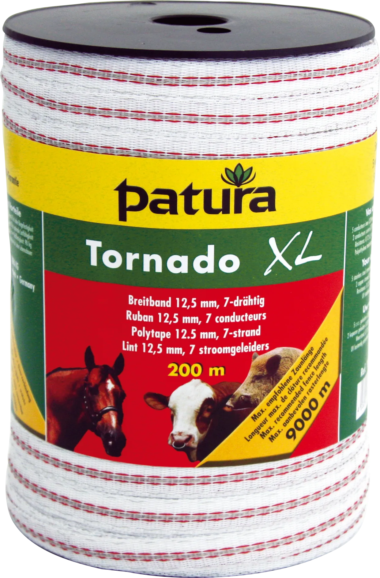 Tornado XL Breitband 12,5mm, 200 m Rolle 5 Niro 0,20 mm, 2 Cu 0,30 mm, weiss-rot