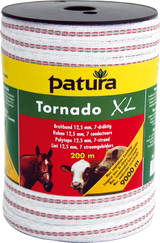 Tornado XL Breitband 12,5mm, 200 m Rolle 5 Niro 0,20 mm, 2 Cu 0,30 mm, weiss-rot
