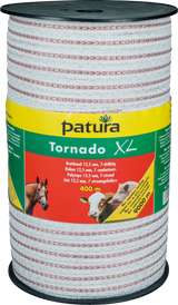 Tornado XL Breitband 12,5mm, 400 m Rolle 5 Niro 0,20 mm, 2 Cu 0,30 mm, weiss-rot