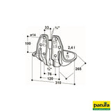 Doppel-Rohrventil-Becken Mod. 19R mit 3/4" Messingventil